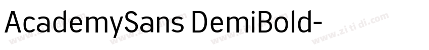 AcademySans DemiBold字体转换